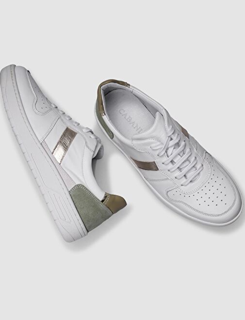 Cabani Ayakkabı Beyaz Kadın Deri Sneaker 124685 - Görsel 5