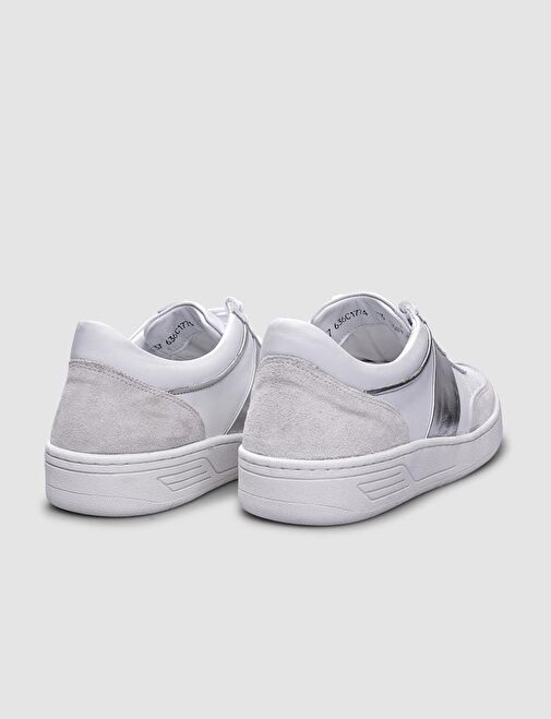 Cabani Ayakkabı Beyaz Kadın Deri Sneaker 124684 - Görsel 4