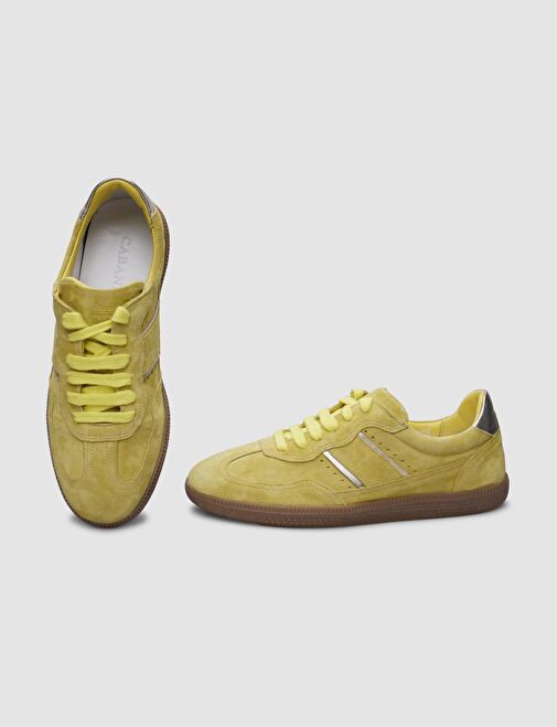 Cabani Ayakkabı Pembe Kadın Süet Sneaker 124688 - Görsel 5