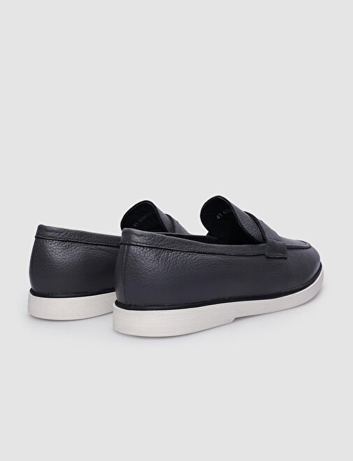 %100 Hakiki Deri Gri Erkek Günlük Ayakkabı - Görsel 4