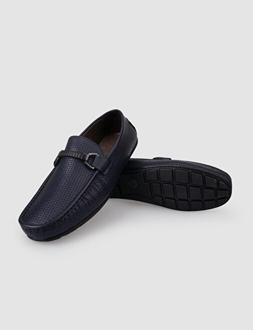 Cabani Ayakkabı Lacivert Erkek Deri Loafer 124699 - Görsel 5