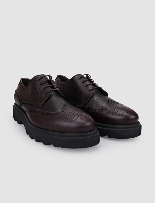 Cabani Ayakkabı Kahverengi Erkek Deri Günlük Ayakkabı 121356R - Görsel 3