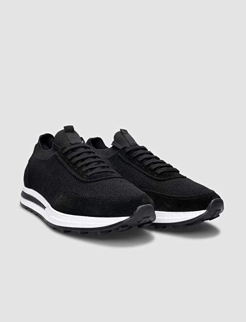Cabani Ayakkabı Siyah Erkek Süet Sneaker 124356R - Görsel 3