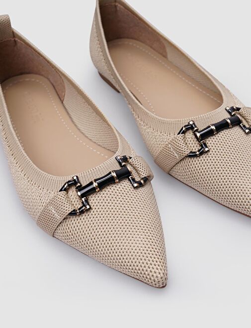 Cabani Ayakkabı Bej Kadın Babet 124740 - Görsel 5