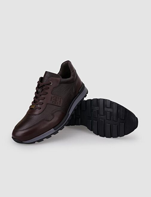 Cabani Ayakkabı Kahverengi Erkek Deri Sneaker 115294V - Görsel 5