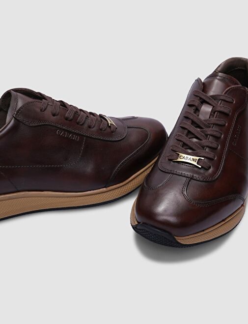 Cabani Ayakkabı Kahverengi Erkek Deri Sneaker 101398S - Görsel 3