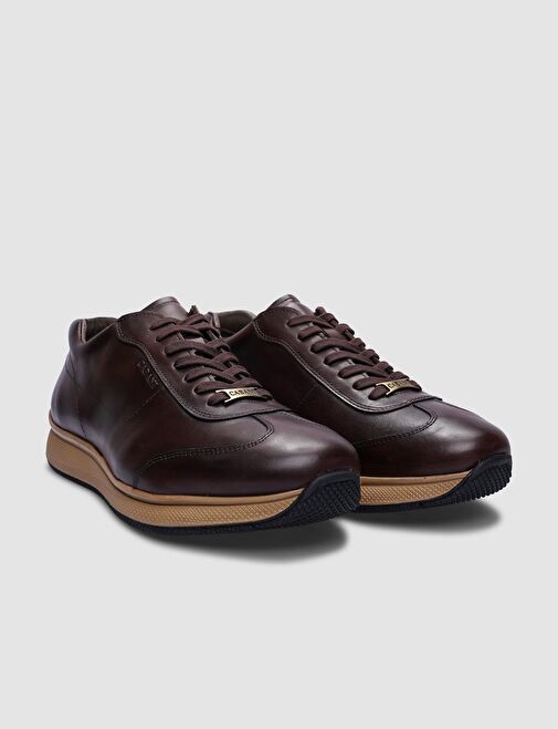 Cabani Ayakkabı Kahverengi Erkek Deri Sneaker 101398S - Görsel 4