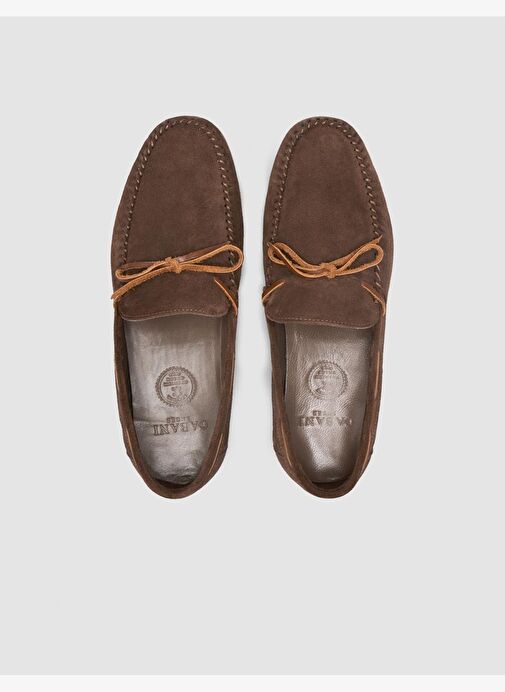 %100 Hakiki Deri Kahverengi Süet Erkek Loafer - Görsel 5