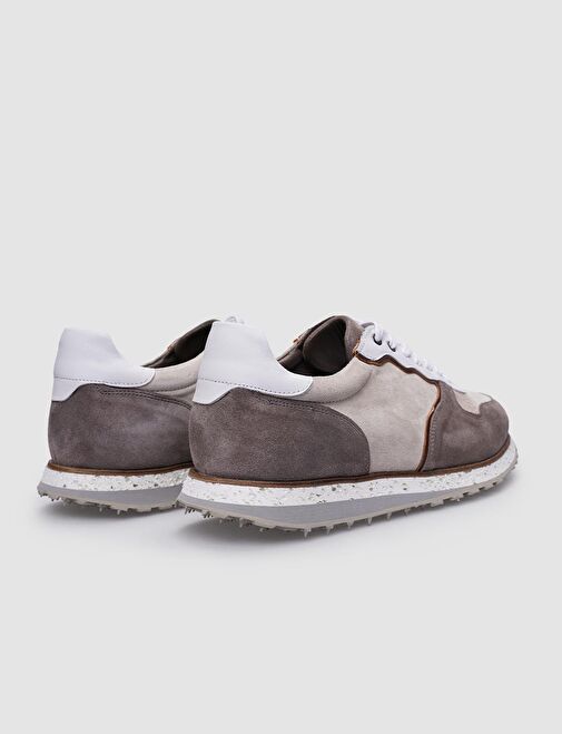 Cabani Ayakkabı Gri-Beyaz Erkek Deri Sneaker 124421R - Görsel 4