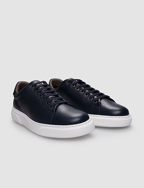 Cabani Ayakkabı Lacivert Erkek Deri Sneaker 102257 - Görsel 3