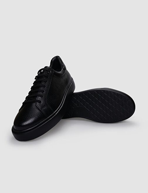 Cabani Ayakkabı Siyah Erkek Deri Sneaker 121704 - Görsel 5