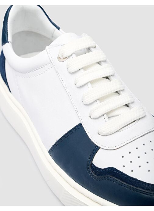 Cabani Ayakkabı Beyaz-Mavi Erkek Deri Sneaker 125038M - Görsel 7