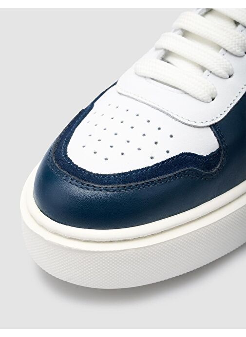 Cabani Ayakkabı Beyaz-Mavi Erkek Deri Sneaker 125038M - Görsel 8
