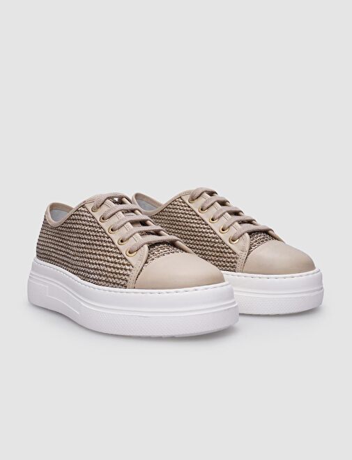 Cabani Ayakkabı Siyah Kadın Deri Sneaker 125042 - Görsel 3