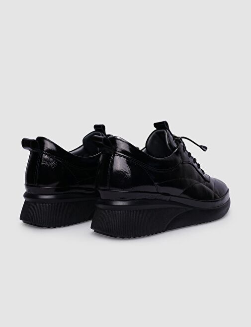 Cabani Ayakkabı Siyah Kadın Rugan Günlük Ayakkabı 125300 - Görsel 4