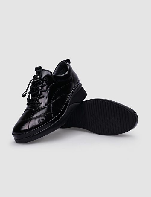 Cabani Ayakkabı Siyah Kadın Rugan Günlük Ayakkabı 125300 - Görsel 5