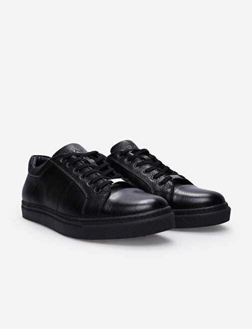 Cabani Ayakkabı Siyah Erkek Deri Sneaker 111102 - Görsel 3