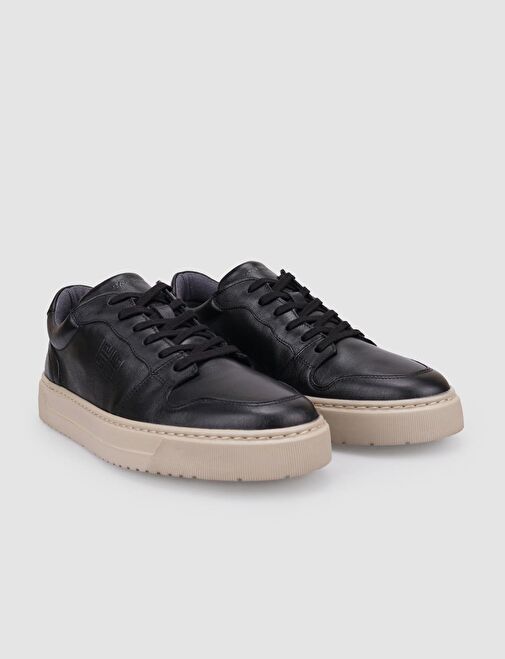 Cabani Ayakkabı Siyah Erkek Deri Sneaker 121737 - Görsel 3