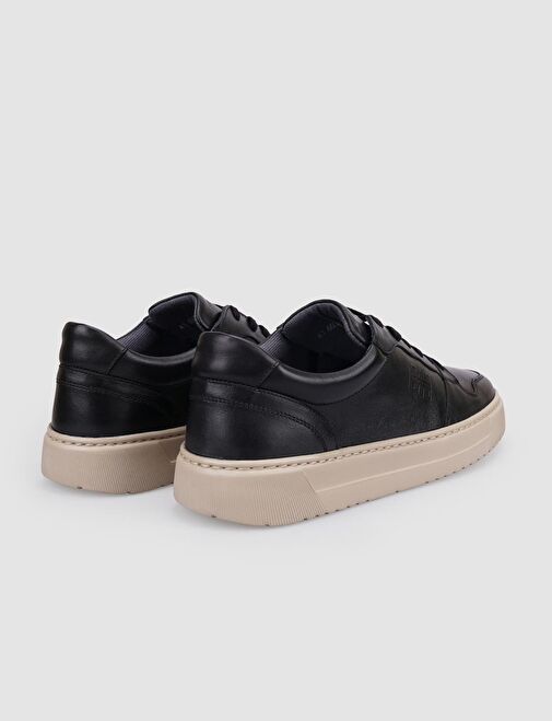 Cabani Ayakkabı Siyah Erkek Deri Sneaker 121737 - Görsel 4