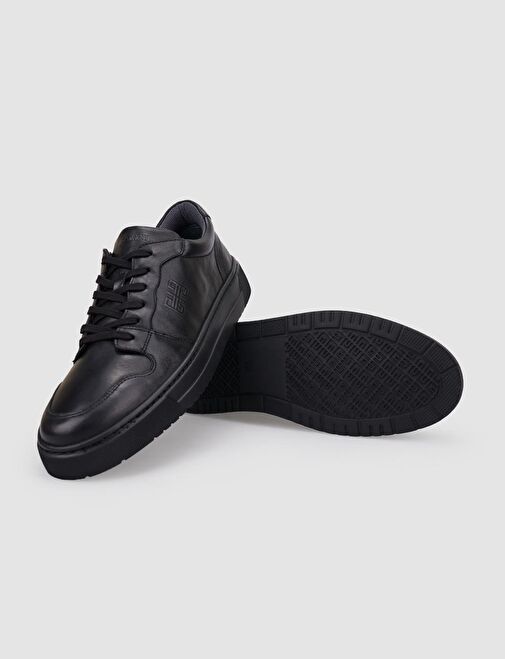 Cabani Ayakkabı Siyah Erkek Deri Sneaker 121737R - Görsel 5