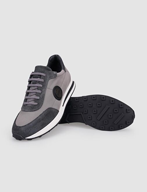 Triko Gri Bağcıklı Erkek Spor Ayakkabı - Görsel 5