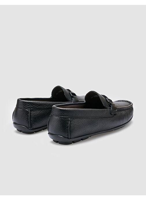 %100 Hakiki Deri Siyah Erkek Loafer - Görsel 4
