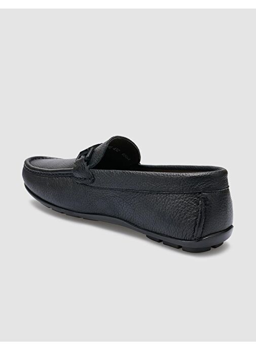 %100 Hakiki Deri Siyah Erkek Loafer - Görsel 6
