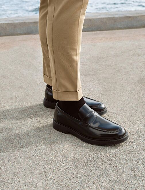 Cabani Ayakkabı Siyah Erkek Deri Loafer 124768R - Görsel 2