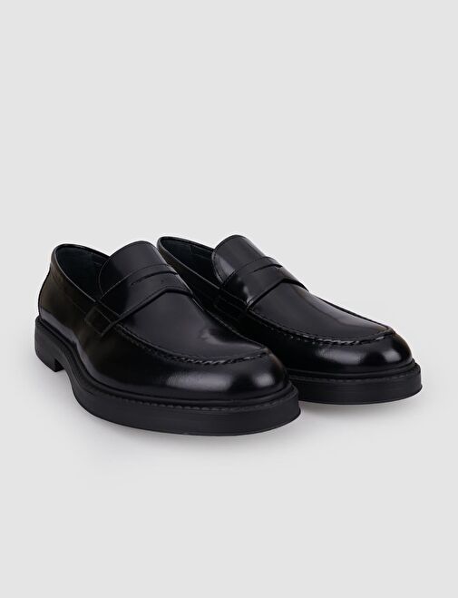 Cabani Ayakkabı Siyah Erkek Deri Loafer 124768R - Görsel 4