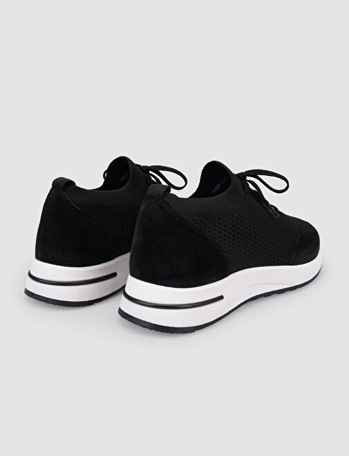 Triko Siyah Bağcıklı Erkek Spor Ayakkabı - Görsel 4