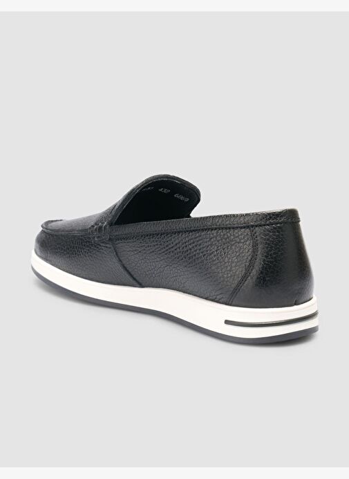 %100 Hakiki Deri Siyah Erkek Loafer - Görsel 6