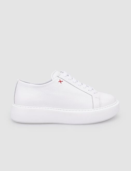 Cabani Ayakkabı Bej Kadın Deri Sneaker 102145 - Görsel 2