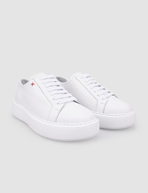 Cabani Ayakkabı Bej Kadın Deri Sneaker 102145 - Görsel 3