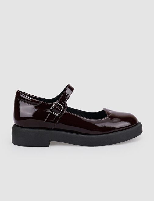 Cabani Ayakkabı Bordo Kadın Rugan Düz Ayakkabı 123172 - Görsel 2