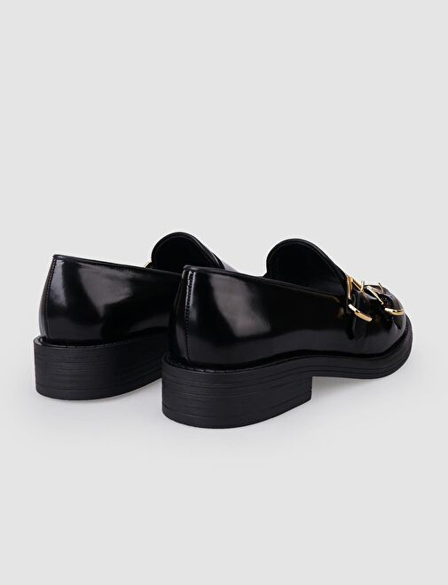 Cabani Ayakkabı Siyah Kadın Deri Düz Ayakkabı 125975 - Görsel 4