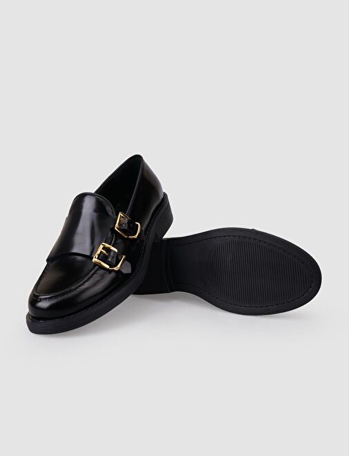 Cabani Ayakkabı Siyah Kadın Deri Düz Ayakkabı 125975 - Görsel 5