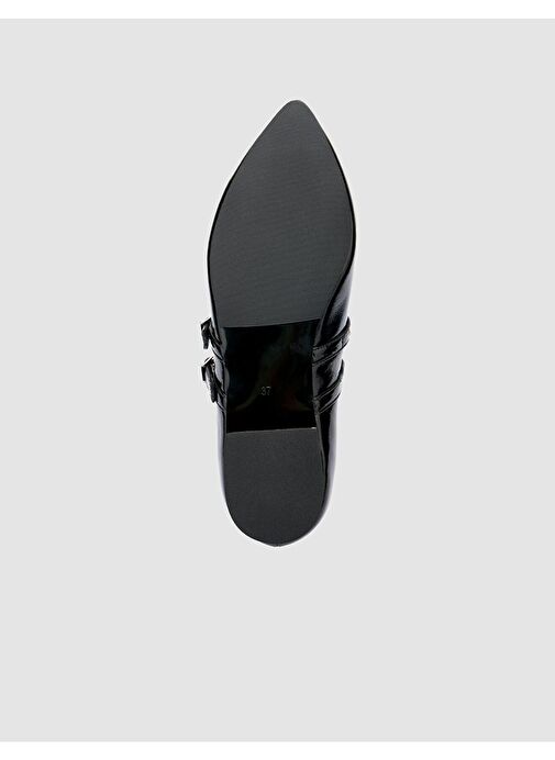 %100 Hakiki Deri Siyah Rugan Kadın Günlük Ayakkabı - Görsel 9