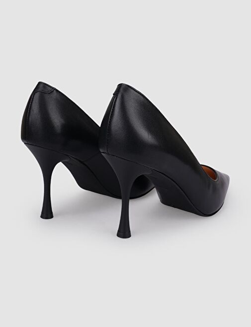 Cabani Ayakkabı Siyah Kadın Deri Stiletto 125981R - Görsel 4