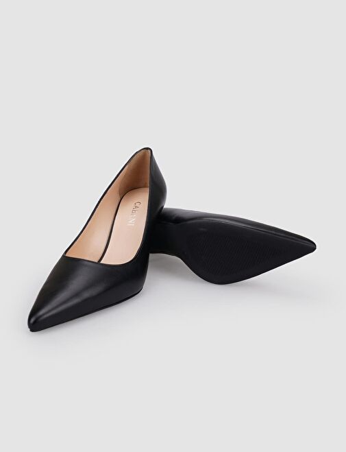 Cabani Ayakkabı Siyah Kadın Deri Stiletto 125981R - Görsel 5