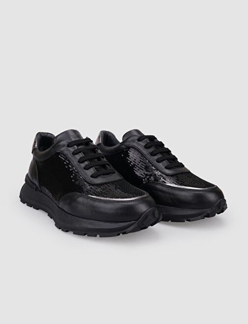 Cabani Ayakkabı Gri Kadın Deri Sneaker 124769 - Görsel 3