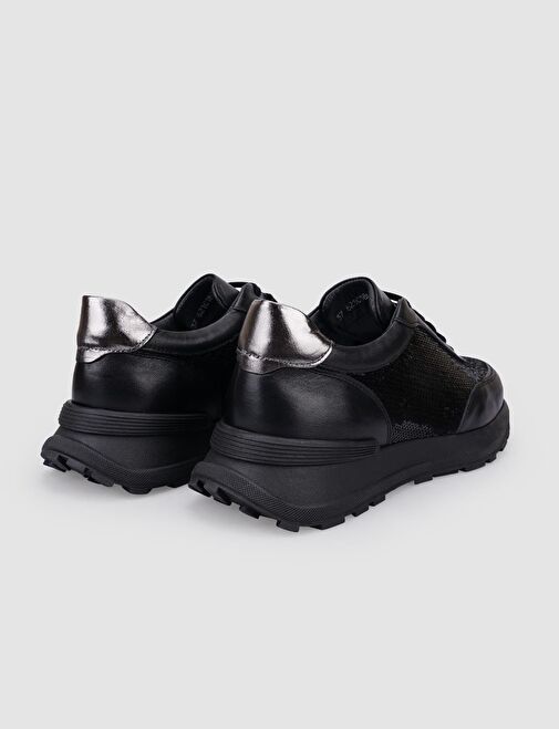 Cabani Ayakkabı Gri Kadın Deri Sneaker 124769 - Görsel 4