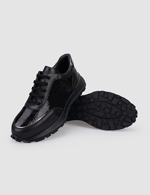 Cabani Ayakkabı Gri Kadın Deri Sneaker 124769 - Görsel 5