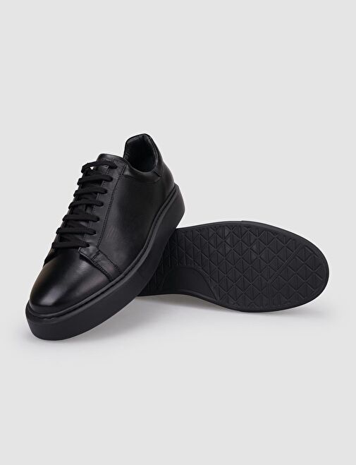 Cabani Ayakkabı Siyah Erkek Deri Sneaker 125417M - Görsel 5