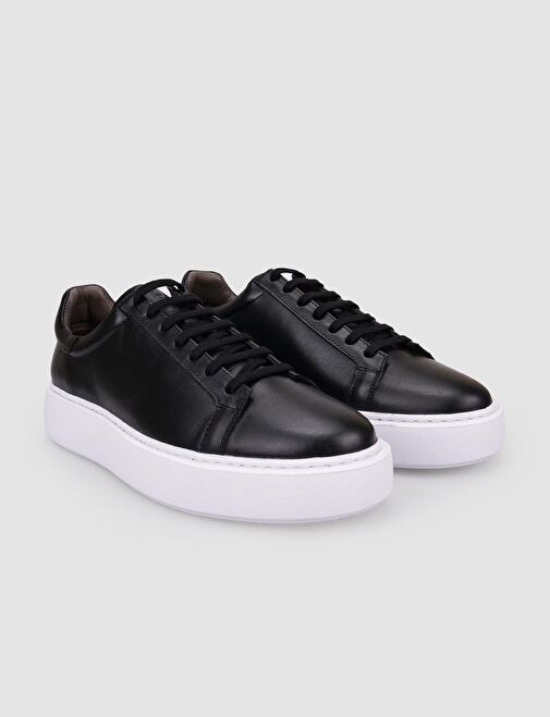 Cabani Ayakkabı Siyah Erkek Deri Sneaker 125417R - Görsel 3