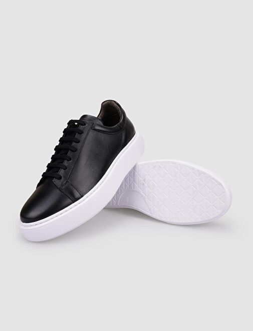 Cabani Ayakkabı Siyah Erkek Deri Sneaker 125417R - Görsel 5
