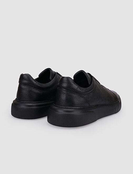 Harrow %100 Hakiki Deri Siyah Lastikli Erkek Sneaker - Görsel 4
