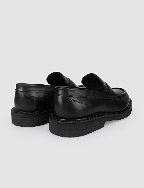 %100 Hakiki Deri Siyah Erkek Klasik Ayakkabı - Görsel 4