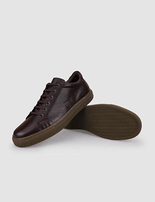 Cabani Ayakkabı Kahverengi Erkek Deri Sneaker 117680R - Görsel 5