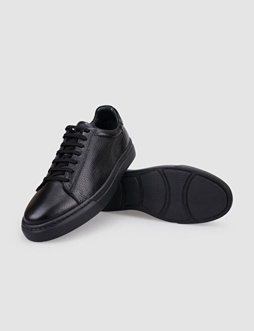 Cabani Ayakkabı Siyah Erkek Deri Sneaker 126015R - Görsel 5