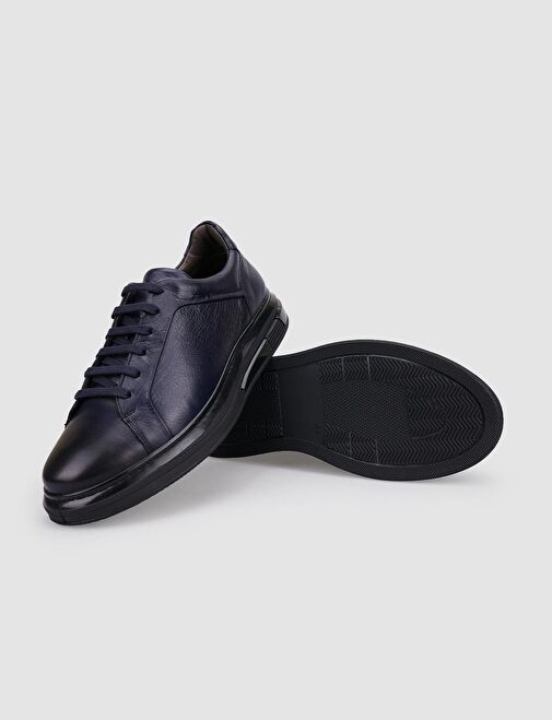 Cabani Ayakkabı Lacivert Erkek Deri Sneaker 126061 - Görsel 5